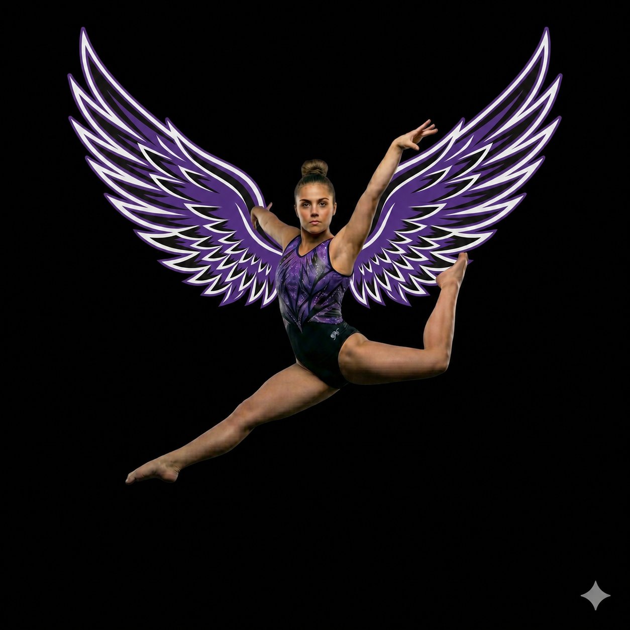 OUA athlete with wings